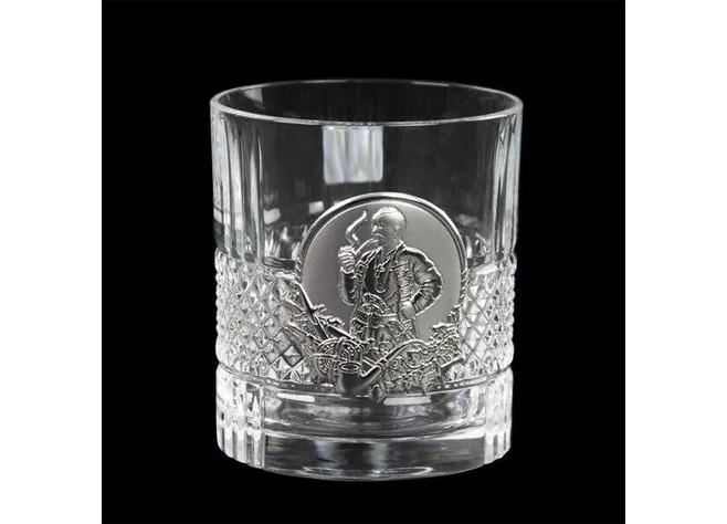 Набор стаканов Boss Crystal Козаки Brillante с серебряными накладками Фото 3